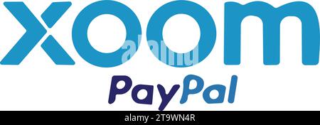 Logo des Symbols „Xoom PayPal Online Zahlungsmethoden“. Schaltfläche „E-Commerce-Zahlung“. Vektor. Internationales Zahlungsdienstleister. Stock Vektor