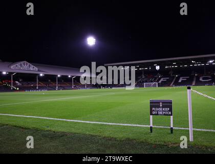 London, Großbritannien. November 2023. Allgemeine Ansicht des Stadions während des Premier League-Spiels im Craven Cottage, London. Der Bildnachweis sollte lauten: David Klein/Sportimage Credit: Sportimage Ltd/Alamy Live News Stockfoto