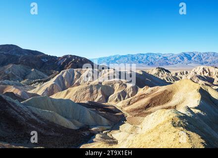 Tourist in Zabriski Point in den USA, Death Valley National Park, Kalifornien Stockfoto