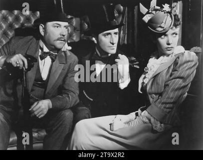 DIE ABENTEUER VON SHERLOCK HOLMES 1939 20th Century Fox Film mit von links: Nigel Bruce, Basil Rathbone, Ida Lupino Stockfoto