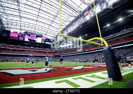 Houston, Texas, USA. November 2023. Eine allgemeine Ansicht des NRG Stadions vor dem Spiel zwischen den Houston Texans und den Jacksonville Jaguars in Houston, Texas am 26. November 2023. (Kreditbild: © Erik Williams/ZUMA Press Wire) NUR REDAKTIONELLE VERWENDUNG! Nicht für kommerzielle ZWECKE! Stockfoto