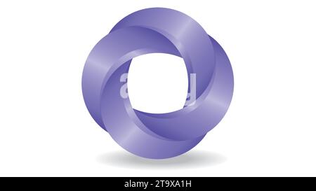 Symbol, Logo-Design in violetter Form. Isoliert. Vektorabbildung. Stock Vektor