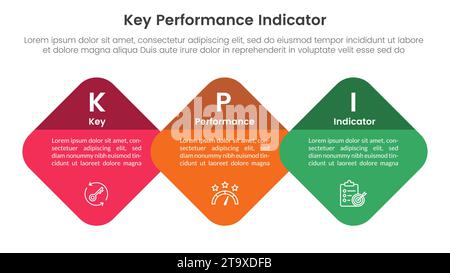 Infografik 3-Punkt-Tischvorlage mit rundem Sechseck oder Sechseck in horizontaler Richtung für Präsentationsvektor der Objektträger Stockfoto