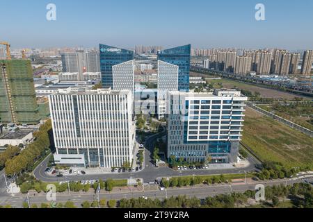 HEFEI, CHINA - 7. NOVEMBER 2023 - Luftaufnahme am 7. November 2023 vom Industriekooperat des Jangtse-Delta G60, Wissenschafts- und Innovationskorridors Stockfoto