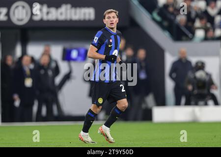 Turin, Italien. November 2023. Nicolo Barella von Inter war 2023-24 beim Fußballspiel der Serie A zwischen Juventus und Inter im Allianz Stadion zu sehen. Endpunktzahl; Juventus 1:1 Inter. Quelle: SOPA Images Limited/Alamy Live News Stockfoto