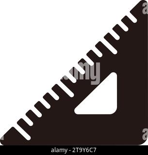 Illustration des Symbols für das Dreieck-Lineal Stock Vektor