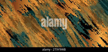 Abstrakter Hintergrund mit goldenem Grunge-Blot-Textur. Vektordesign Stock Vektor