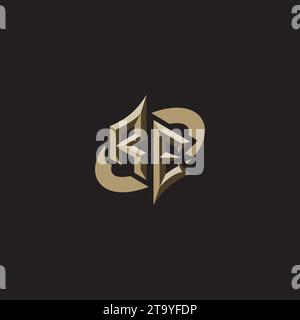 RE Premium Initial Gaming Logos, Designs und Vorlagen für Spiele, Twitch und youtube Stock Vektor