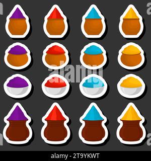Schöne Farbillustration zum Thema der Feier des Jahresfeiertags Holi Stock Vektor