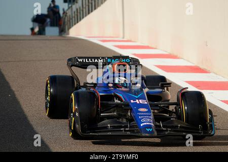 28. November 2023, Yas Marina Circuit, Abu Dhabi, Formel 1 Abu Dhabi Test 2023, im Bild Franco Colapinto (ARG), Williams Racing Stockfoto
