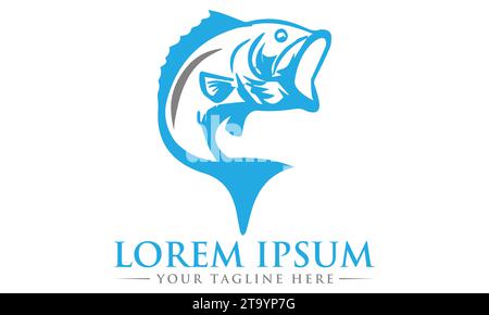 Fish Logo Design einzigartiges und modernes Logo-Design Stock Vektor