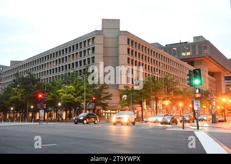 Washington, DC - 2. Juni 2018: FBI, Hauptquartier des Federal Bureau of Investigation in Washington. Stockfoto