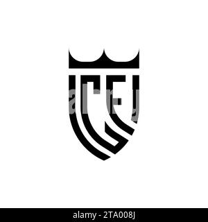 CF Luxury Initial-Logobuchstaben in hochwertigem, professionellem Design, das gut ausdruckt Stock Vektor