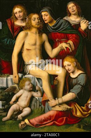 Bernardino Luini – Bejagung über den toten Christus, um 1515-1520 Stockfoto