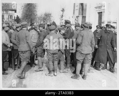 1. Weltkrieg: Britische, französische und italienische Truppen in Italien Stockfoto