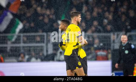 Dortmund, Deutschland. November 2023. Niclas Füllkrug (BVB) Youssoufa Moukoko (BVB) Borussia Dortmund - Borussia Mönchengladbach 25.11.2023 Copyright ( Stockfoto