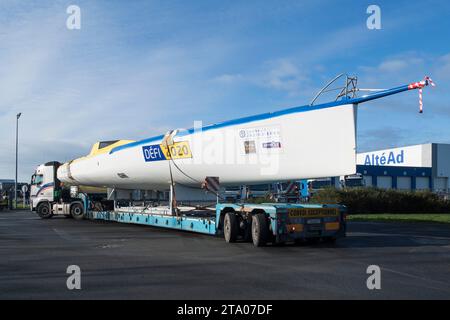 Transfer von IMOCA La Mie Caline - Artipole (Arnaud Boissières) zwischen Port-La-Foret und Les Sables d'Olonne, Frankreich am 12. Februar 2018 - Foto Olivier Blanchet / DPPI Stockfoto