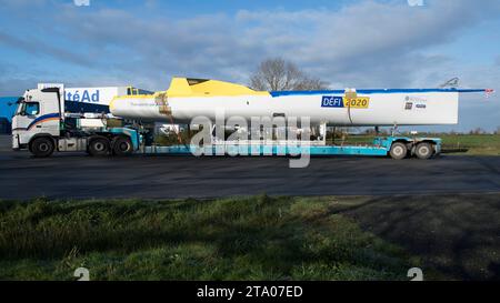 Transfer von IMOCA La Mie Caline - Artipole (Arnaud Boissières) zwischen Port-La-Foret und Les Sables d'Olonne, Frankreich am 12. Februar 2018 - Foto Olivier Blanchet / DPPI Stockfoto