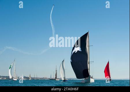 SEGELN - PANERAI - TRANSAT CLASSIQUE 2012 - CASCAIS > LA BARBADE - START - CASCAIS (POR) - 02/12/2012 - FOTO OLIVIER BLANCHET / DPPI - ILLUSTRATION Stockfoto