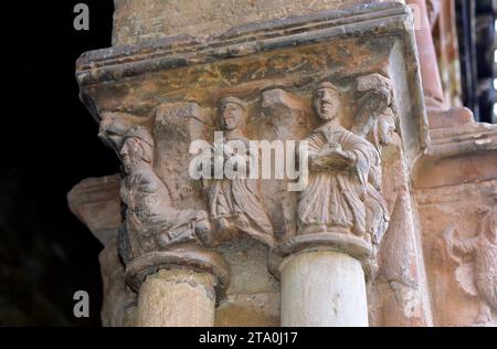 Soria, San Pedro Co-Kathedrale, Kloster (romanisches 12.. Jahrhundert). Castilla y León, Spanien. Stockfoto