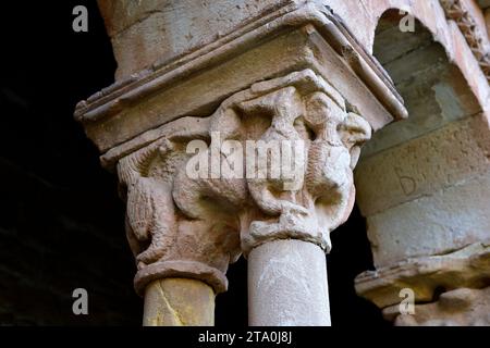 Soria, San Pedro Co-Kathedrale, Kloster (romanisches 12.. Jahrhundert). Castilla y León, Spanien. Stockfoto