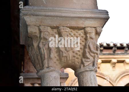 Soria, San Pedro Co-Kathedrale, Kloster (romanisches 12.. Jahrhundert). Castilla y León, Spanien. Stockfoto