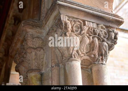 Soria, San Pedro Co-Kathedrale, Kloster (romanisches 12.. Jahrhundert). Castilla y León, Spanien. Stockfoto