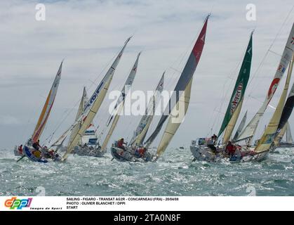 SEGELN - FIGARO - TRANSAT AG2R - CONCARNEAU (FRA) - 20/04/08 FOTO : OLIVIER BLANCHET / DPPI START Stockfoto