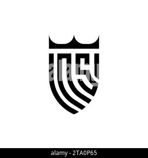 NS Luxury Initial-Logobuchstaben in hochwertigem, professionellem Design, das gut ausdruckt Stock Vektor