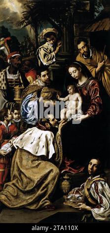 Die Anbetung der Könige 1620 von Luis Tristan Stockfoto