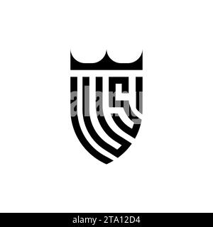 US Luxury Initial-Logobuchstaben in hochwertigem, professionellem Design, das gut ausdruckt Stock Vektor