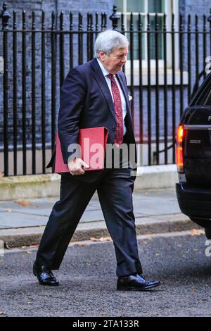 London, Großbritannien. November 2023. Lord True, Anführer des House of Lords. Die Minister nehmen heute an der wöchentlichen Kabinettssitzung in der Downing Street Teil. Quelle: Imageplotter/Alamy Live News Stockfoto