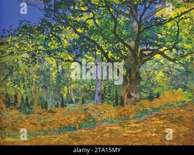 Die Bodmer Eiche, Fontainebleau Forest, 1865 – Claude Monet Stock Vektor