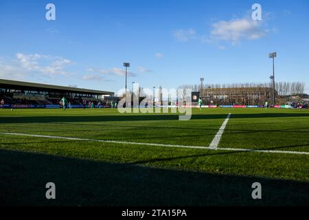 Rotterdam, Niederlande. November 2023. Rotterdam - Überblick während der fünften Etappe der UEFA Youth League zwischen Feyenoord O19 und Atletico Madrid O19 am 28. November 2023 in Rotterdam, Niederlande. Credit: Box to Box Pictures/Alamy Live News Stockfoto