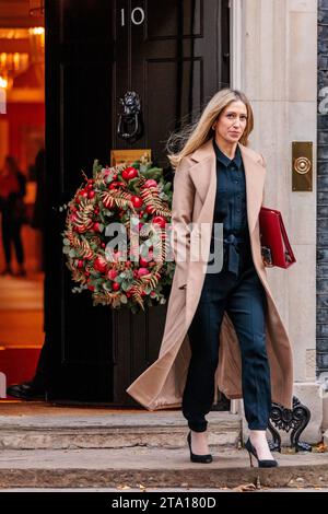 Downing Street, London, Großbritannien. November 2023. Laura Trott, MBE-Abgeordnete, Chief Secretary of the Treasury, nimmt an der wöchentlichen Kabinettssitzung in der Downing Street 10 Teil. Foto: Amanda Rose/Alamy Live News Stockfoto