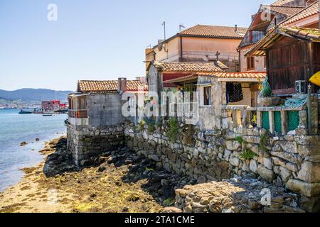 Wunderschöne Altstadt am Meer Combarro, Spanien, Galicien Stockfoto