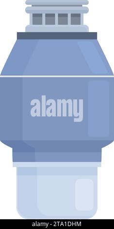 Lebensmittelabfall Entsorger Waschsymbol Karikaturvektor. ECO-Tasche. Rohrbecken Kompost Stock Vektor