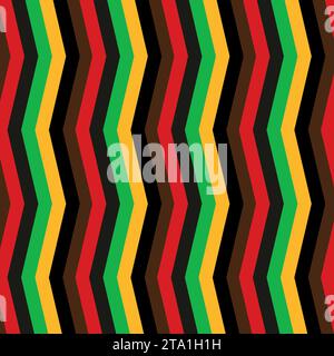 Kwanzaa Afrikanischer Vektorstreifen, Hintergrunddesign mit wiederholtem Muster Stock Vektor