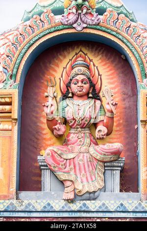 Hindu-Tempel des Petit Bazar, Chemin de la Chapelle, Saint-André 97440, Réunion, Frankreich. Stockfoto