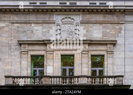 Gebäude der spanischen Botschaft, Liechtensteinallee in Berlin-Tiergarten, Berlin, Deutschland Stockfoto