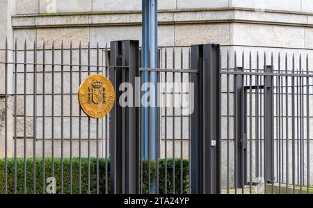 Gebäude der spanischen Botschaft, Liechtensteinallee in Berlin-Tiergarten, Berlin, Deutschland Stockfoto