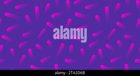 Minimaler abstrakter geometrischer Hintergrund. Dynamische Formenzusammensetzung. Leuchtendes Lila und Rosa. Retro-Bannerdesign. Vektorabbildung Stock Vektor