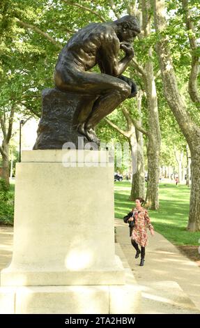 Philadelphia, USA - 29. Mai 2018: Statue des Thinkers im Rodin Museum in Philadelphia, PA, USA Stockfoto