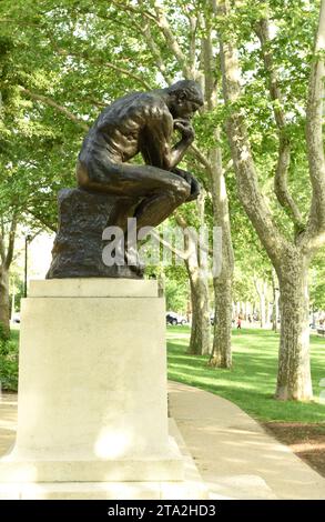 Philadelphia, USA - 29. Mai 2018: Statue des Thinkers im Rodin Museum in Philadelphia, PA, USA Stockfoto