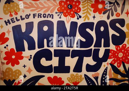 Kansas City, Missouri - 26. November 2023: Kansas City Mural im Crown Center in KCMO Stockfoto