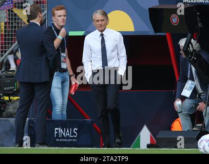 Manager von Italien, Roberto Mancini - Spanien gegen Italien, UEFA Nations League, Halbfinale 2023, FC Twente Stadion, Enschede, Niederlande - 15. Juni 2023 Stockfoto