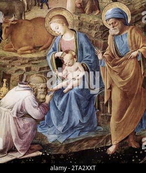 Verehrung der Könige (Detail) um 1445 von Fra Angelico Stockfoto