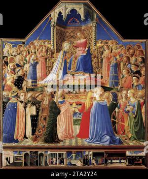 Krönung der Jungfrau 1434-35 durch Fra Angelico Stockfoto