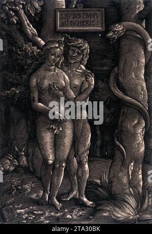 Adam und Eva 1511 von Hans Baldung Grien Stockfoto