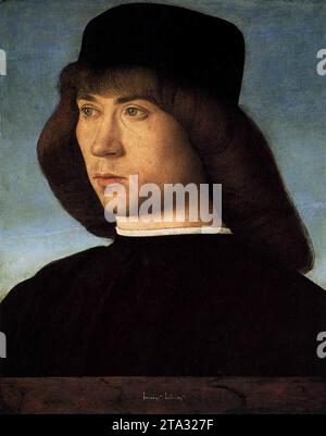 Porträt eines jungen Mannes um 1500 von Giovanni Bellini Stockfoto